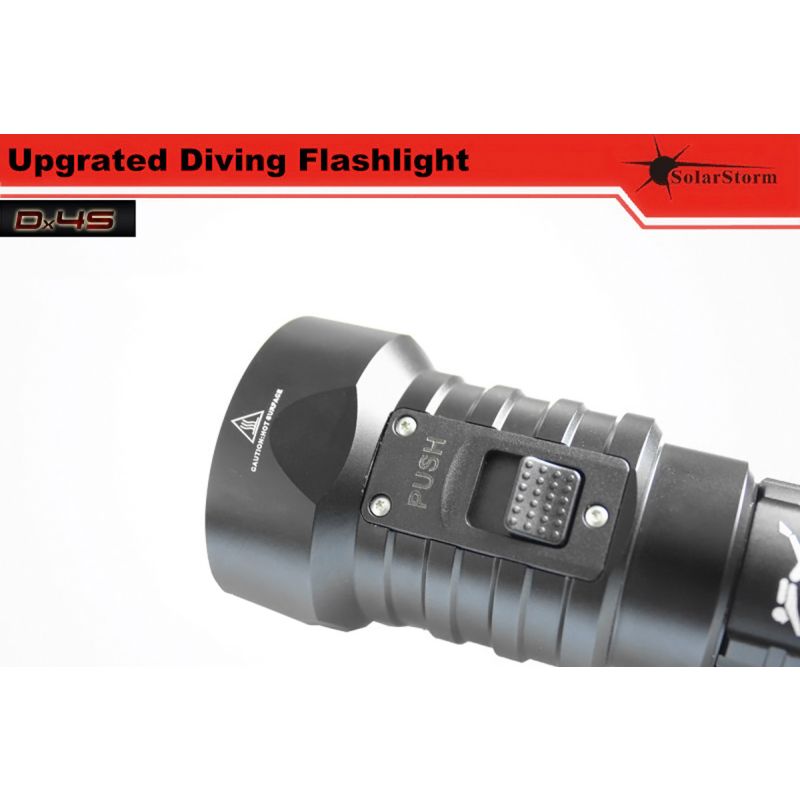 Lampe de plongée Solarstorm DX4S 3000 lumens étanchéité IPX8 pour exploration récif en aluminium durable