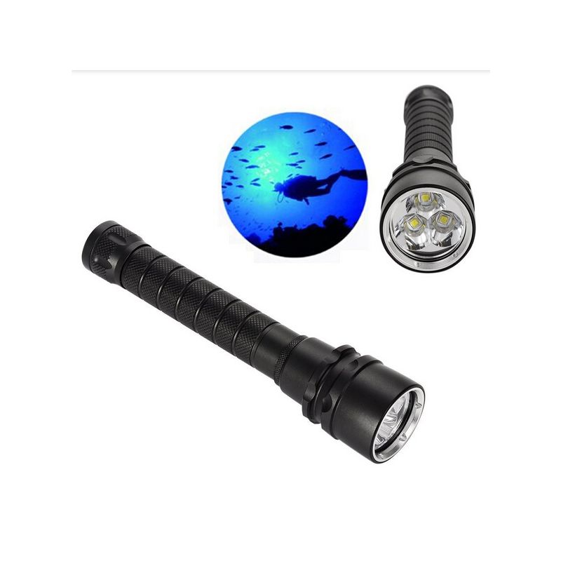 Nouvelle lampe de poche sous-marine 6000 lumens UltraFire plongée aluminimum anodisé visibilité aquatique camping