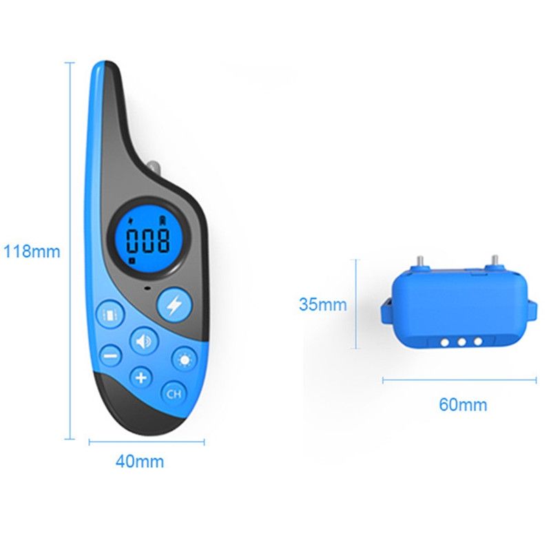Collier d'entraînement de chien électrique télécommande 500m imperméable rechargeable formation en plein air