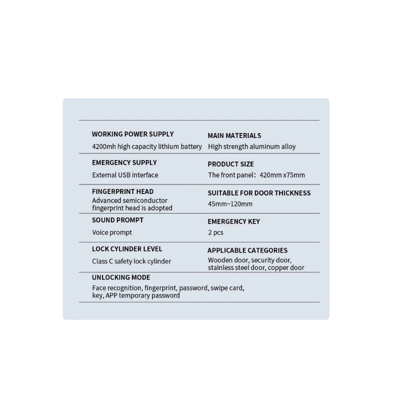Serrure de Porte Intelligente 3D avec Empreinte Digitale et Mot de Passe pour Sécurité Domestique Avancée