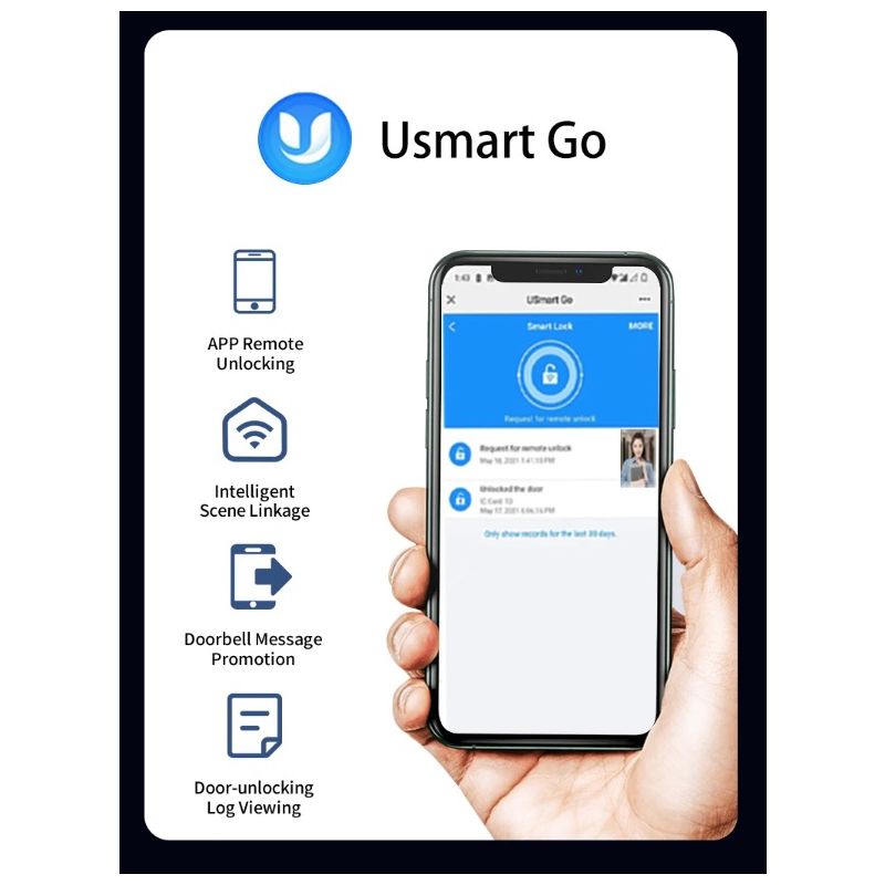 Serrure de Porte Intelligente 3D avec Empreinte Digitale et Mot de Passe pour Sécurité Domestique Avancée