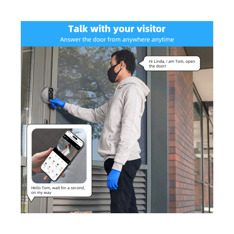 Caméra Vidéo Judas WiFi Tuya Smart 1080P avec Détecteur de Mouvement PIR et Vision Nocturne Sécurité Domicile