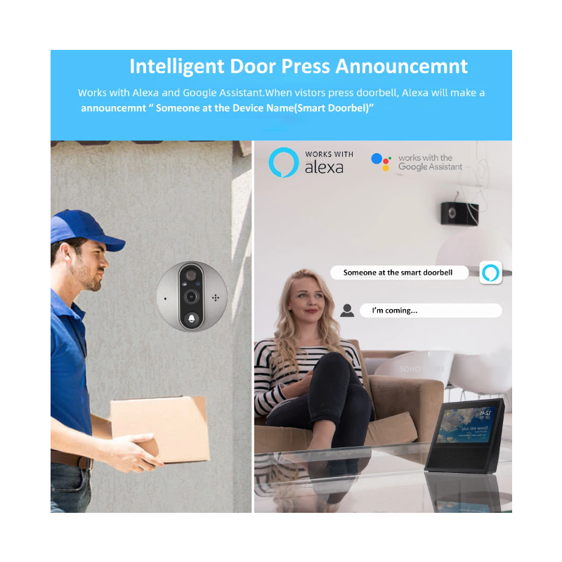 Caméra Vidéo Judas WiFi Tuya Smart 1080P avec Détecteur de Mouvement PIR et Vision Nocturne Sécurité Domicile