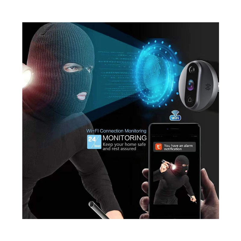 Caméra Vidéo Judas WiFi Tuya Smart 1080P avec Détecteur de Mouvement PIR et Vision Nocturne Sécurité Domicile