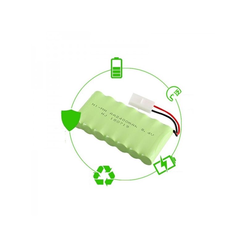 Batterie Rechargeable Ni-MH AA 8.4V 1800mAh Haute Capacité pour RC Modélisme - Avions, Voitures, Longue Durée