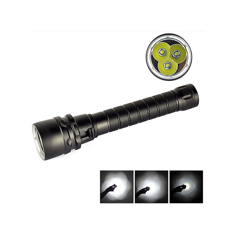 Nouvelle lampe de poche sous-marine 6000 lumens UltraFire plongée aluminimum anodisé visibilité aquatique camping