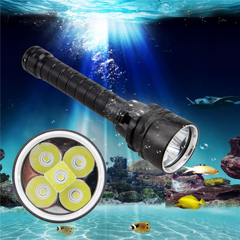 NOUVEAU 100M Étanche lampe de poche 8000LM LANNE DELLIGHT LED longue durée aventure plein air et plongée
