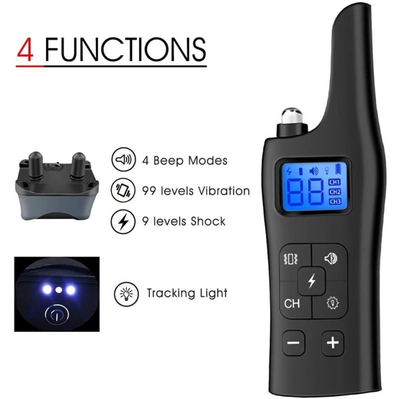 Nouveau collier électronique 800 m pour chien 3 modes robustes dressage canin sûr et correction comportementale