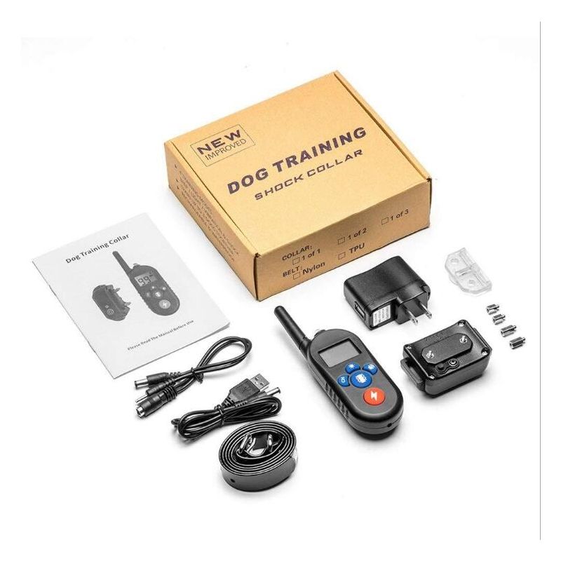 Collier de dressage télécommande étanche rechargeable pour chiens petits moyens grands 3 modes efficaces