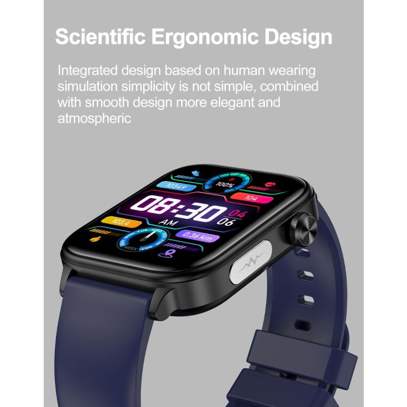 ET570 Smartwatch Santé: Glycémie Non Invasive, ECG, Sommeil, Fréquence Cardiaque, Tension Artérielle pour Android iOS