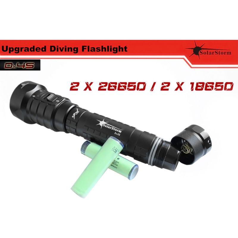 Lampe de plongée Solarstorm DX4S 3000 lumens étanchéité IPX8 pour exploration récif en aluminium durable