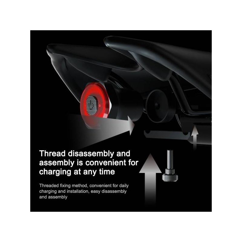 MEROCA MX2 feu arrière intelligent capteur de frein LED haute puissance vélo urban trail sécurité nocturne USB