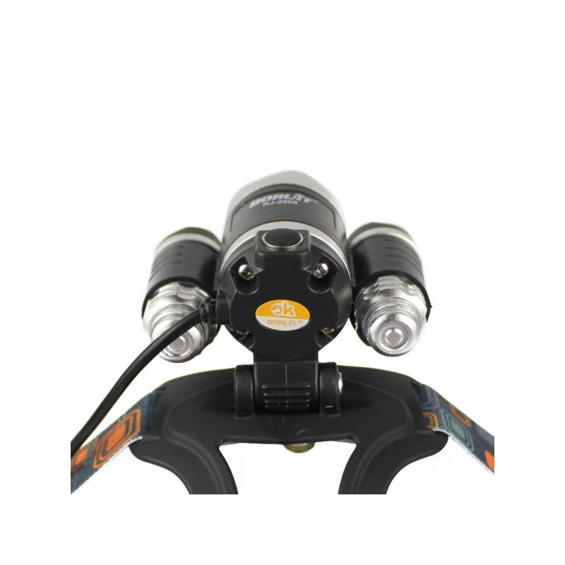 Boruit RJ-3000 Phare LED lumière blanche T6 équipement aventure design durable lampe frontale légère légère