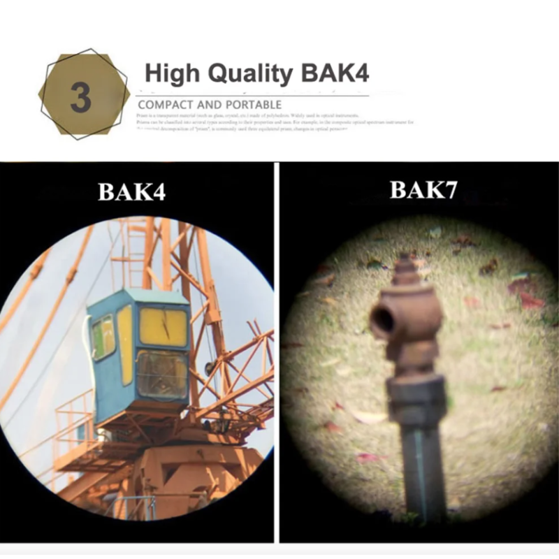 Jumelles 60x60 BAK4 Télescope optique Vision longue distance étanche et puissant pour aventure et observation