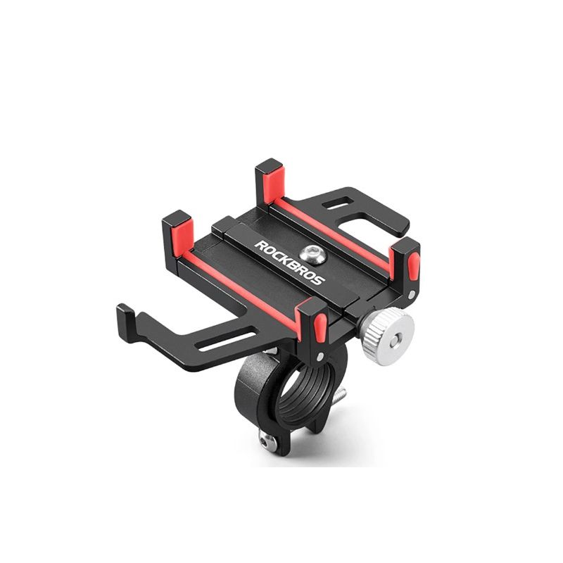 Support smartphone ROCKBROS moto vélo électrique alliage aluminium CNC stable navigation fluide silicone