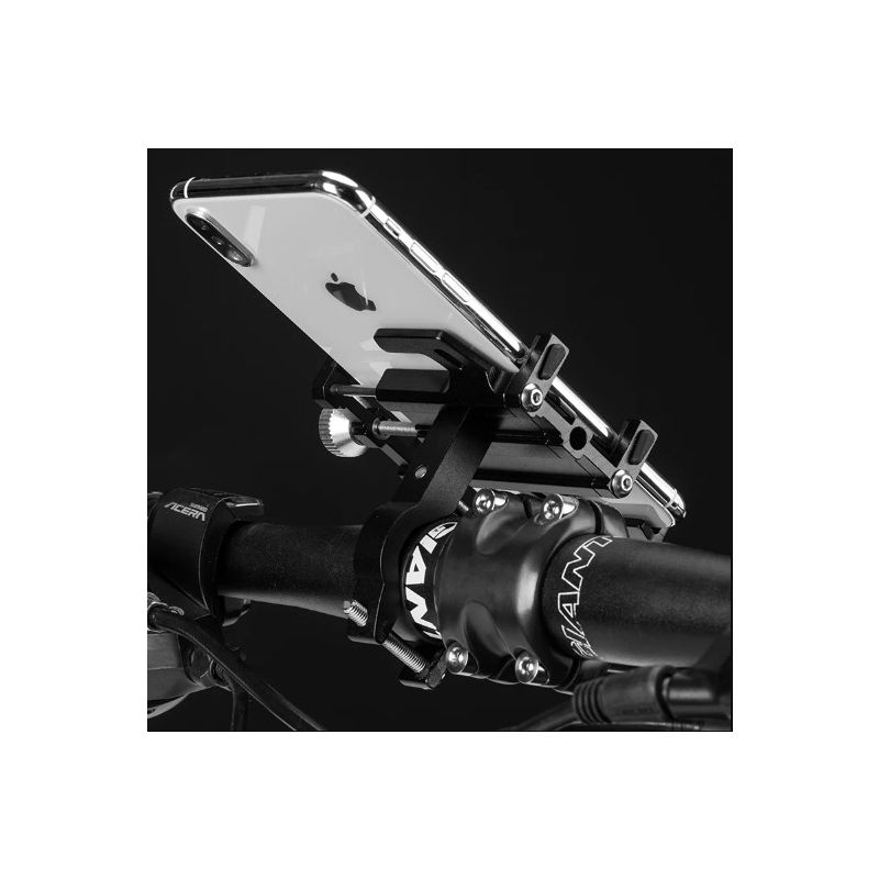 Support smartphone ROCKBROS moto vélo électrique alliage aluminium CNC stable navigation fluide silicone