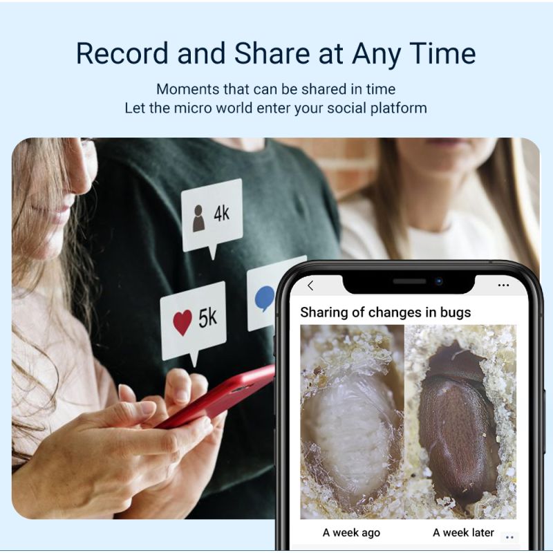 APEXEL lentille microscope 200X pour iPhone Samsung exploration smartphones léger optique multi-couches