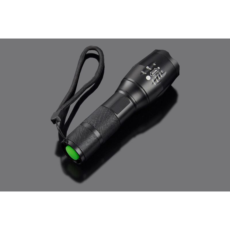 Lampe Torche Ultrafire A100 1800 Lumens Zoomable T6 LED Éclairage Polyvalent Durable Aluminium Qualité Aérospatiale