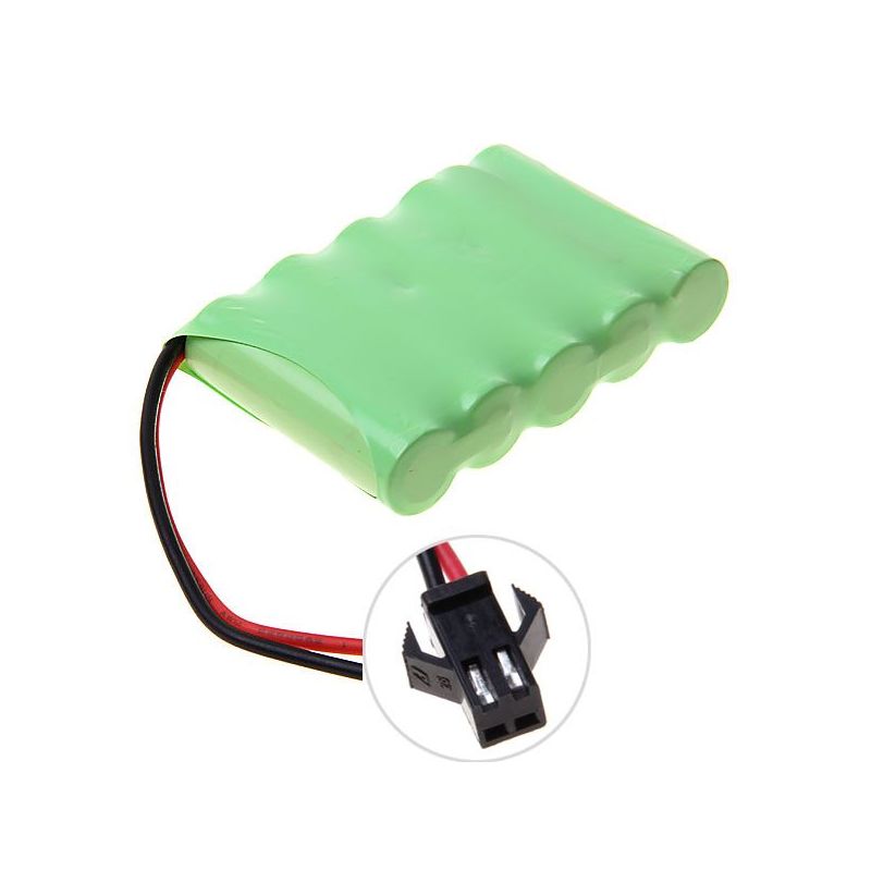 Batterie Rechargeable 6V AA 1800mAh Ni-MH Prise SM Écologique Haute Capacité pour Jouets et Électronique