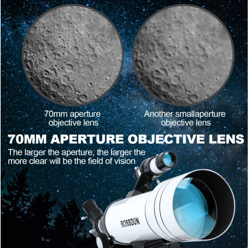 Explorez l'univers avec le Bossdun télescope 333X pour enfants idéal observation des étoiles et de la lune