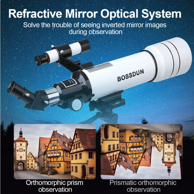 Explorez l'univers avec le Bossdun télescope 333X pour enfants idéal observation des étoiles et de la lune