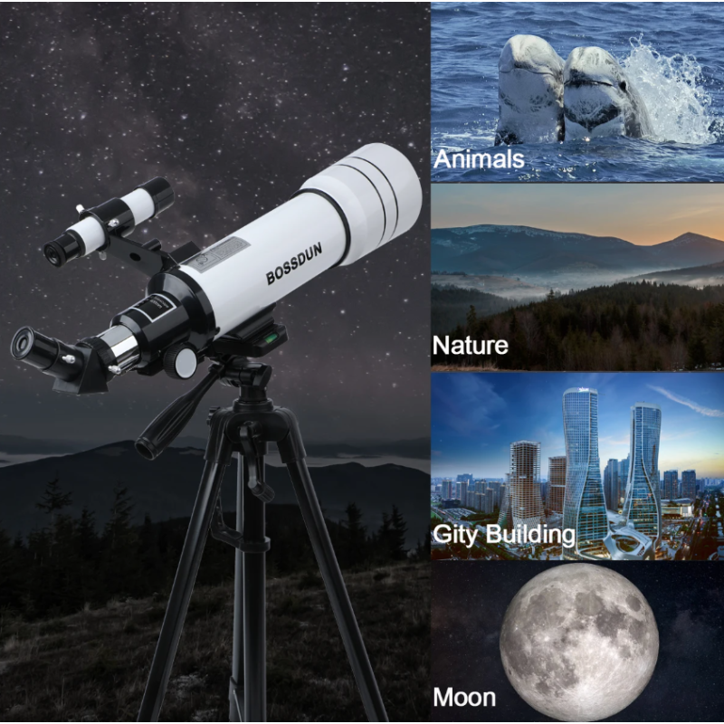 Explorez l'univers avec le Bossdun télescope 333X pour enfants idéal observation des étoiles et de la lune