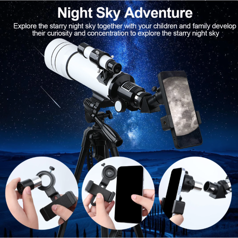 Explorez l'univers avec le Bossdun télescope 333X pour enfants idéal observation des étoiles et de la lune