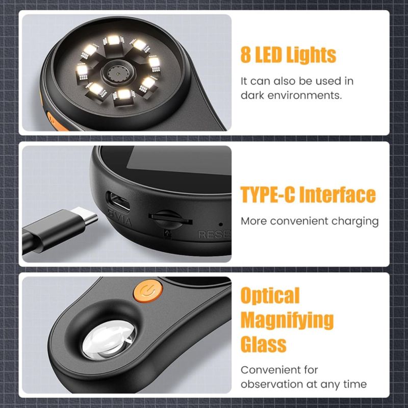 Microscope Numérique 500X | Réparation Électronique, Peau, Pièces de Monnaie | Vidéo 1080P | Portable Dermatoscope