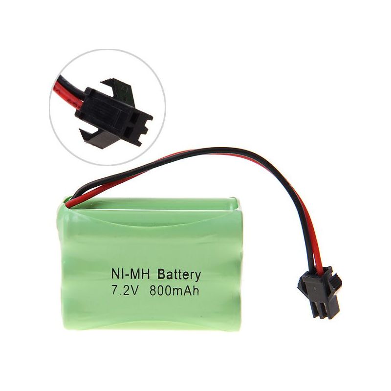 Batterie Rechargeable 7.2V AAA 800mAh Ni-MH Prise SM Écologique Haute Capacité pour Jouets et Appareils Électroniques