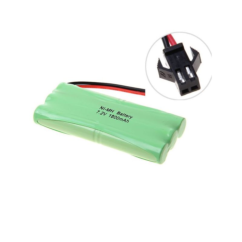 Batterie rechargeable Ni-MH 7.2V AA 1800mAh haute capacité pour voiture jouet avec prise SM écologique