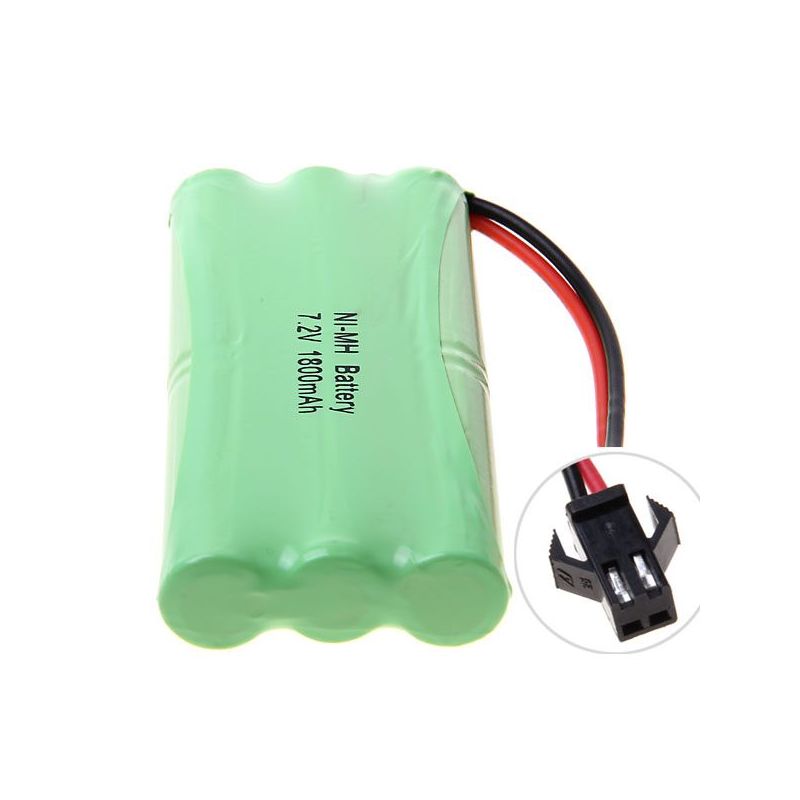 Batterie rechargeable Ni-MH 7.2V AA 1800mAh haute capacité pour voiture jouet avec prise SM écologique