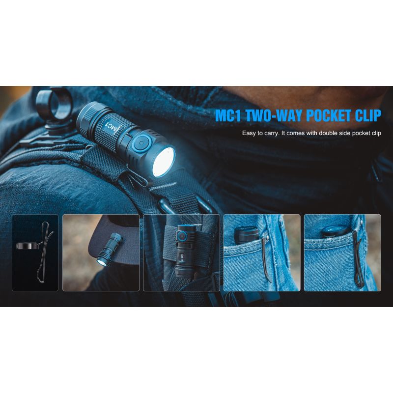 TrustFire MC1 Baton 1000 lumens lampe de poche compacte rechargeable ultra-légère chargement magnétique