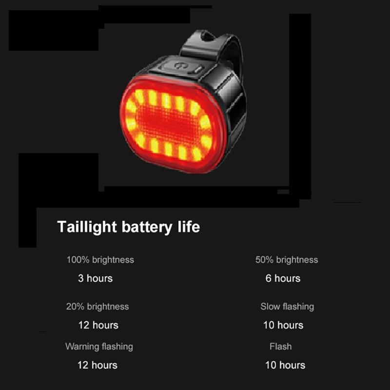Lumières de vélo rechargeables USB avant blanc et arrière rouge sécurité cycliste visibilité vélo multiples modes d'éclairage