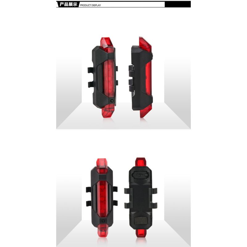 Feu arrière vélo portable USB rechargeable sécurité cycliste LED Visibilité cyclisme urbain modes flash dynamiques