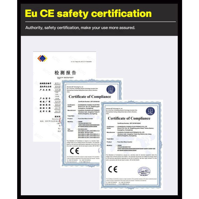 Onduleur à onde sinusoïdale pure 8000W Transformateur DC 24V en AC 220V pour système énergétique hors réseau