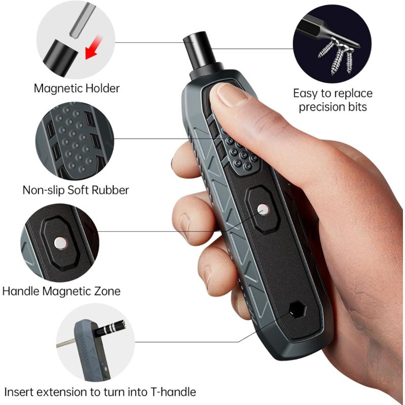 JAKEMY JM-8192 Kit Tournevis de Précision 160 Bits Magnétiques CR-V/S2 pour Réparation Électronique/PC Portable/Montre/Xbox, Outils Pro.