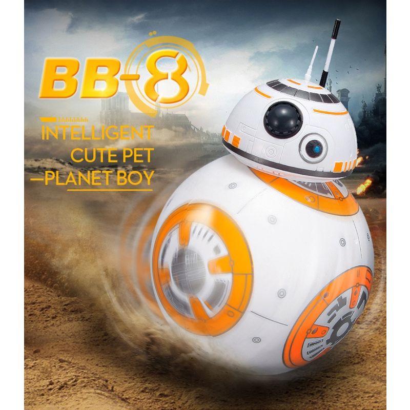 BB-8 Robot Télécommandé Star Wars Jouet Intelligent 2.4G Rotation 360° Amusement pour Enfants Cadeaux Parfaits