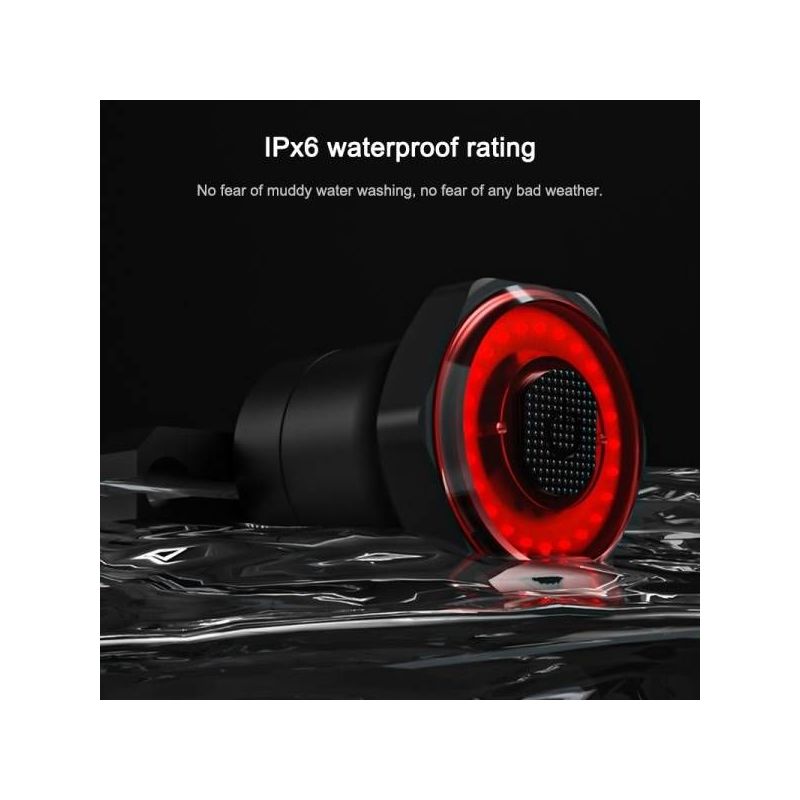 MEROCA MX2 feu arrière intelligent capteur de frein LED haute puissance vélo urban trail sécurité nocturne USB