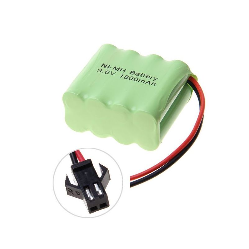 Batterie rechargeable 9,6V AA Ni-MH 1800mAh prise SM écologique pour voitures télécommandées haute capacité