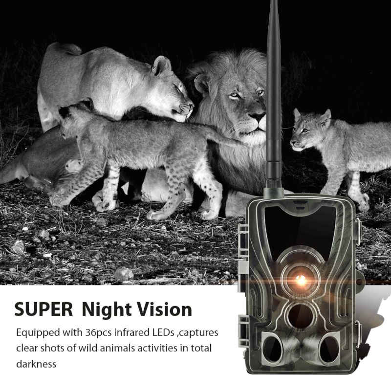 Caméra de chasse HC801M 20MP HD 1080P Vision nocturne 42 LED 2G MMS SMS SMTP pour photographie animalière