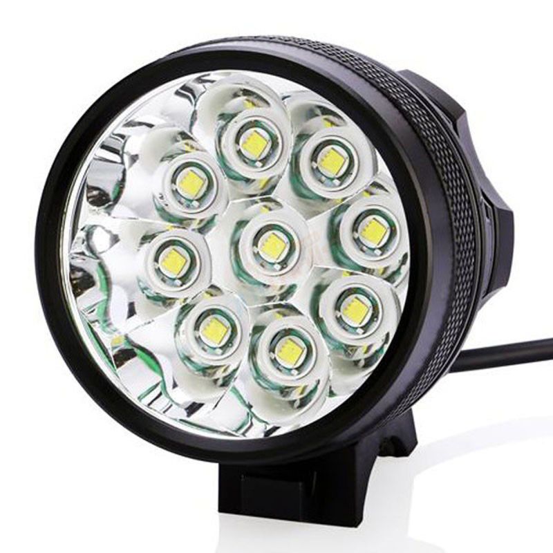 Phare vélo 9T6 LED 10800 lumens pour cyclisme nocturne sécurité IP65 étanche trois modes bandeau réglable neuf