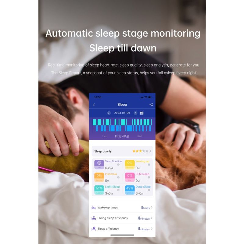 Montre connectée ET540 Smartwatch Santé: Glycémie, ECG, Température, Pression Artérielle, Appel Bluetooth