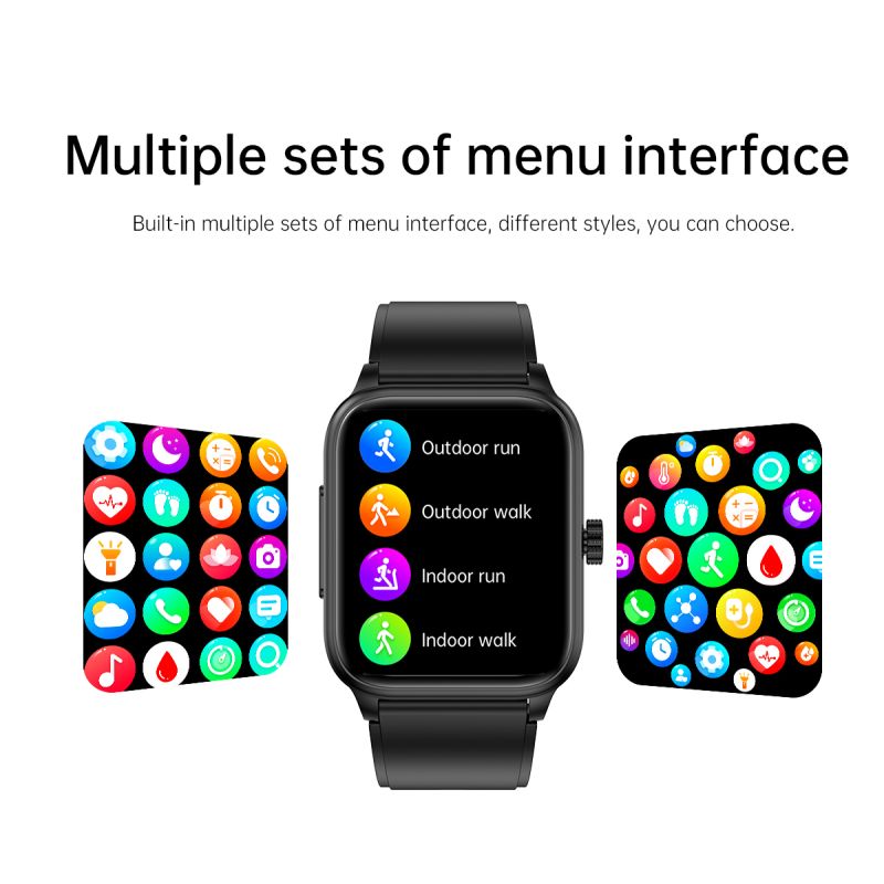 Montre connectée ET540 Smartwatch Santé: Glycémie, ECG, Température, Pression Artérielle, Appel Bluetooth