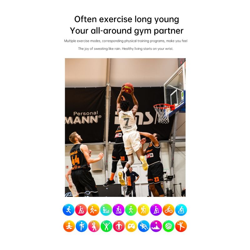 Montre connectée ET540 Smartwatch Santé: Glycémie, ECG, Température, Pression Artérielle, Appel Bluetooth