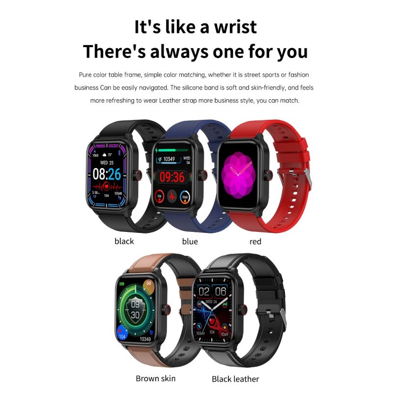 Montre connectée ET540 Smartwatch Santé: Glycémie, ECG, Température, Pression Artérielle, Appel Bluetooth