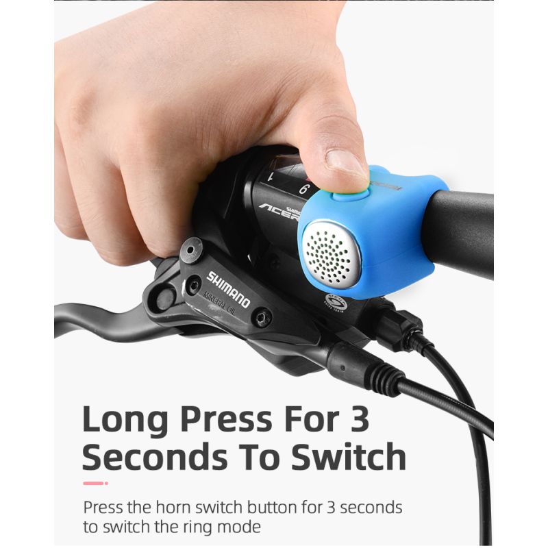 Cloche Électrique Vélo ROCKBROS 110 dB Son Puissant Étanche Sécurité Cyclisme Urbain et VTT Accessoire Essentiel