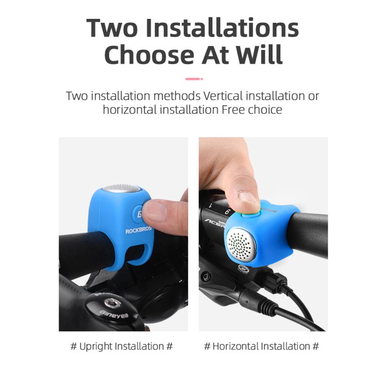 Cloche Électrique Vélo ROCKBROS 110 dB Son Puissant Étanche Sécurité Cyclisme Urbain et VTT Accessoire Essentiel