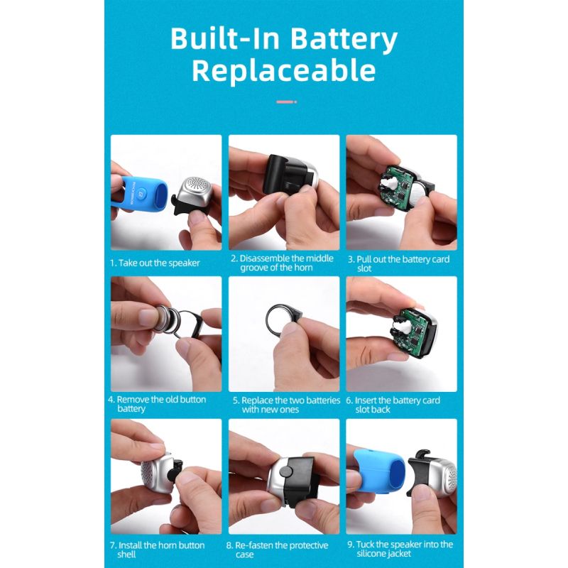 Cloche Électrique Vélo ROCKBROS 110 dB Son Puissant Étanche Sécurité Cyclisme Urbain et VTT Accessoire Essentiel