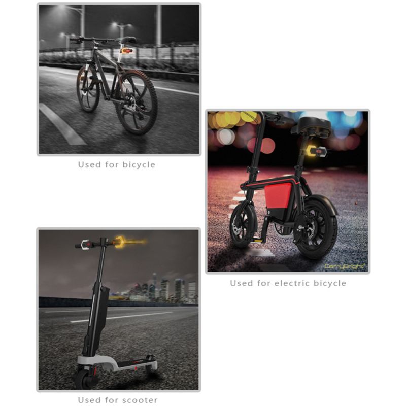 CarryBright CBX4 Clignotant de Vélo LED Étanche avec Klaxon Télécommande Intelligente Chargement USB