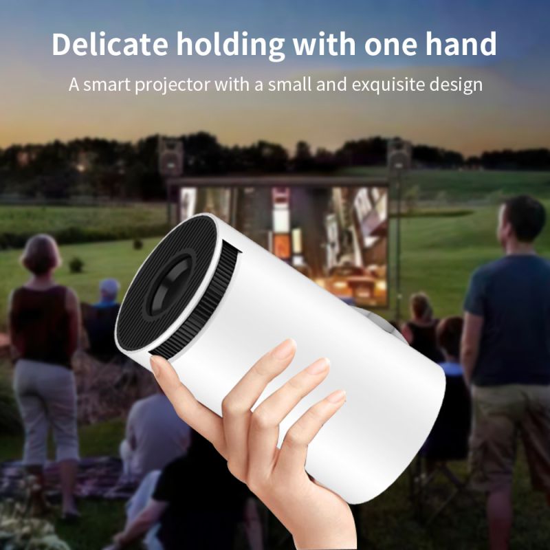 Projecteur HY300 Android WiFi 6 intelligent portable 1280x720P compact idéal home cinéma et bureau